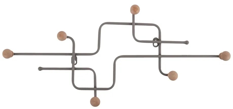 Szürke fém fali fogas 60,5 cm Metro – PT LIVING