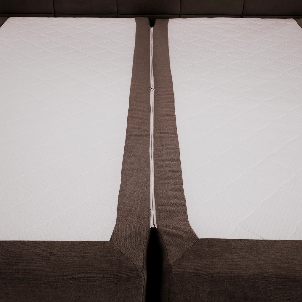 Boxspring ágy, 200x200, barna, APRIL