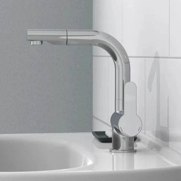 Schütte 79710 - LONDON mosogatócsaptelep kihúzható zuhanyfejjel, fényes króm