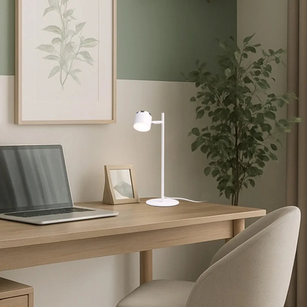 RENDL NOVA asztali lámpa fehér króm/opálakril 230V LED 4.2W 3000K