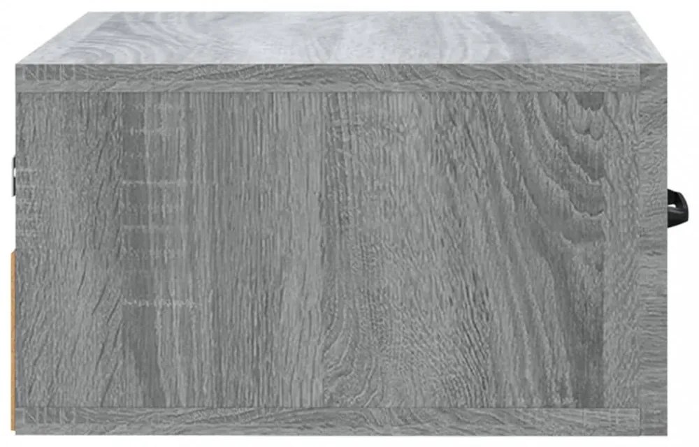 2 db szürke sonoma falra szerelhető éjjeliszekrény 35x35x20 cm