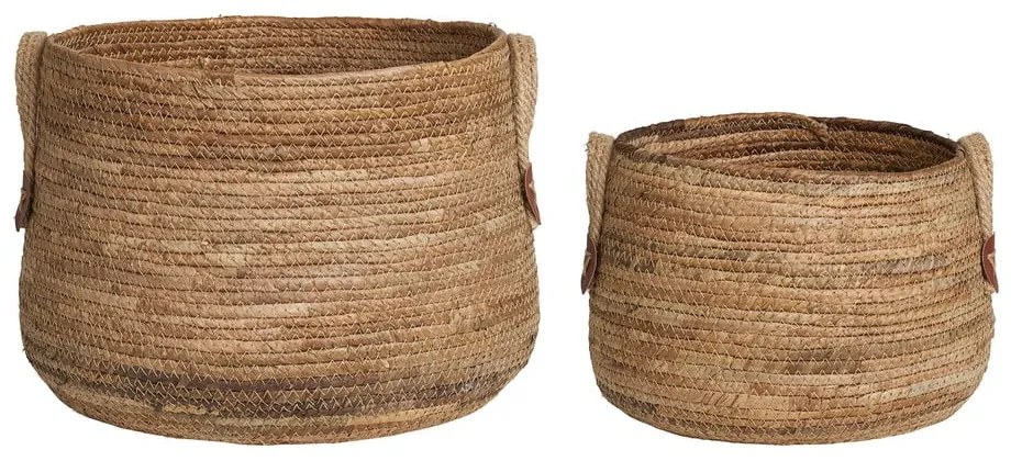 Vesszőfonott tárolókosár szett 2 db-os ø 39x28,5 cm Aosta – House Nordic
