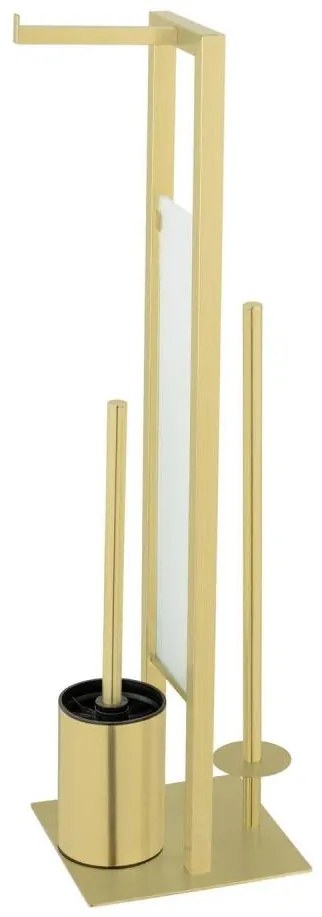 WENKO 26034100 - RIVALTA WC-szett 18x70 cm rozsdamentes acél/arany/fehér/fekete