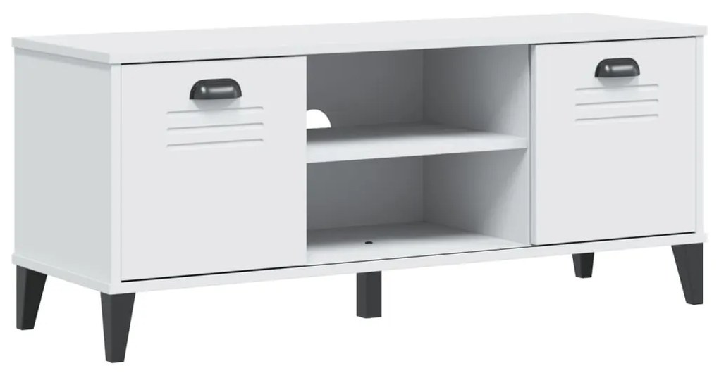 VIKEN fehér szerelt fa cipőtároló pad 106 x 35 x 45 cm