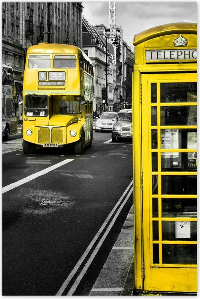 Poszterek 60x90 Sárga telefonfülke