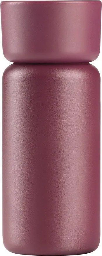 Borvörös rozsdamentes acél termobögre 400 ml Singles – Zone