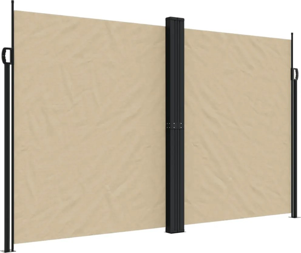 vidaXL bézs behúzható oldalsó napellenző 200 x 1200 cm