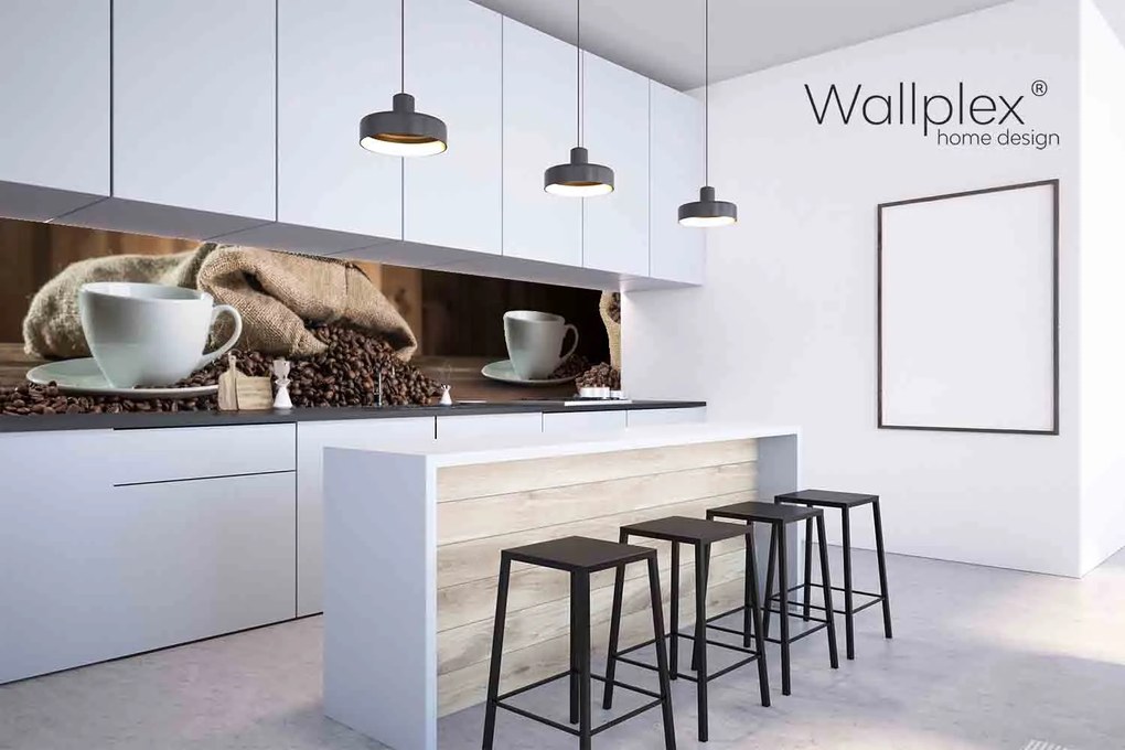 Wallplex falburkoló konyhapanel Kávéscsésze (Méret: Kicsi 60x120)