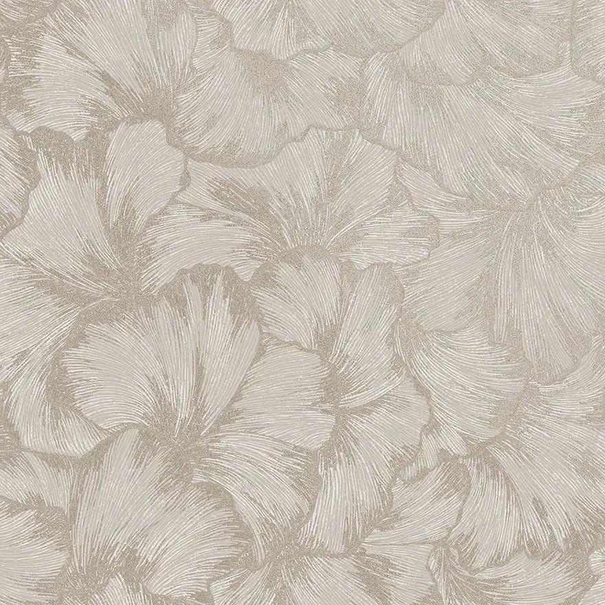 Holden Decor Essence Suzani szürke ginkgo leveles fémhatású vlies tapéta – 66312