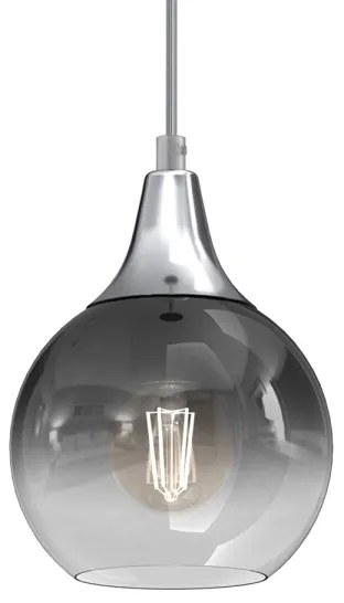 Csillár zsinóron MONTE 1xE27/60W/230V á. 15 cm matt króm