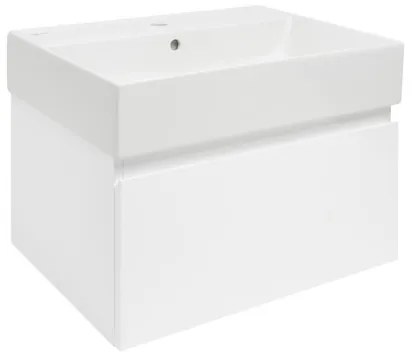 SAT B-WAY Fürdőszobaszekrény mosdóval 59x30x45 cm fehér fényes BWAY60WU2