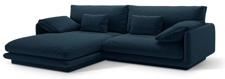 Sötétkék sarokkanapé (bal oldali) Torino – Micadoni Home