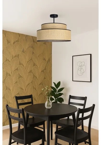 Felületre szerelhető csillár BOHO 1xE27/60W/230V átm. 40 cm bézs