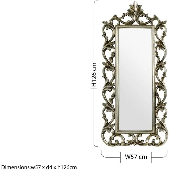 Fali tükör 57x126 cm Champagne – Premier Housewares