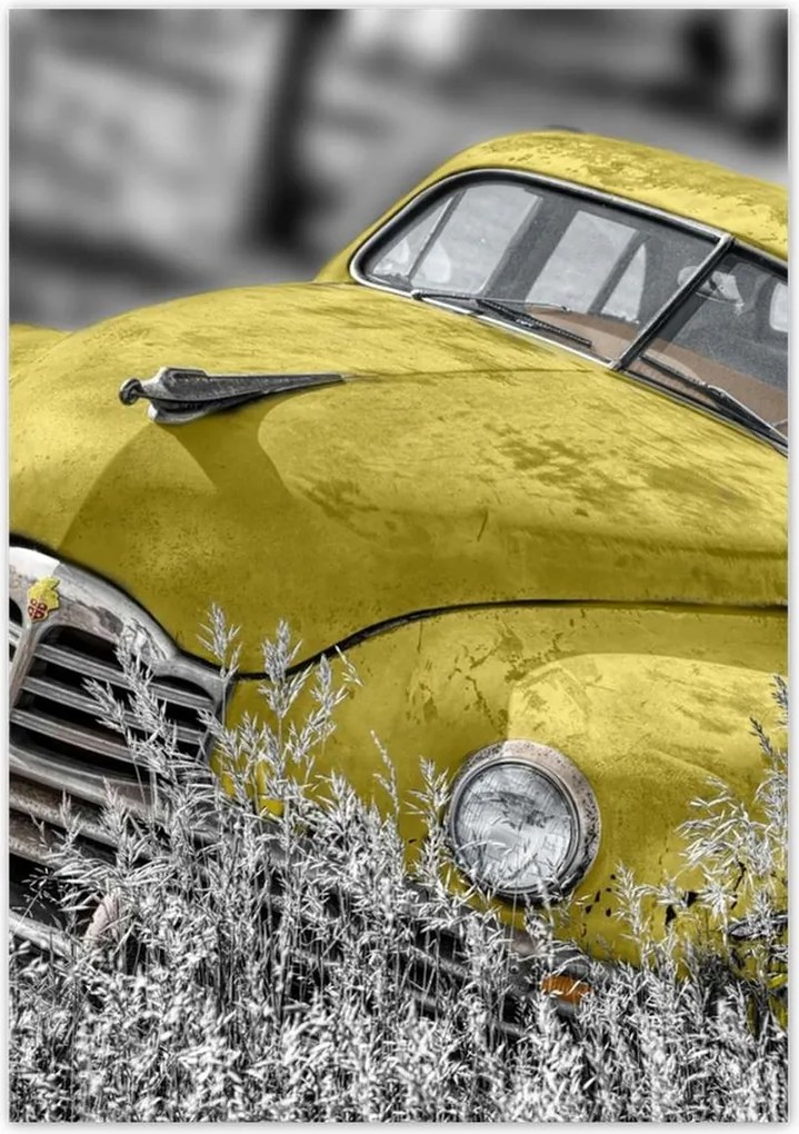 Poszterek 70x100 Sárga oldtimer