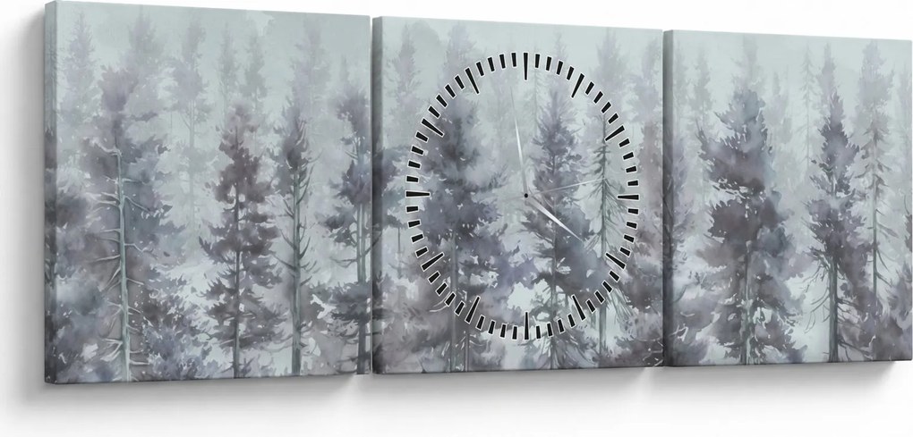 Kép - Fenyőerdő II., akvárium (órával) (90x30 cm)