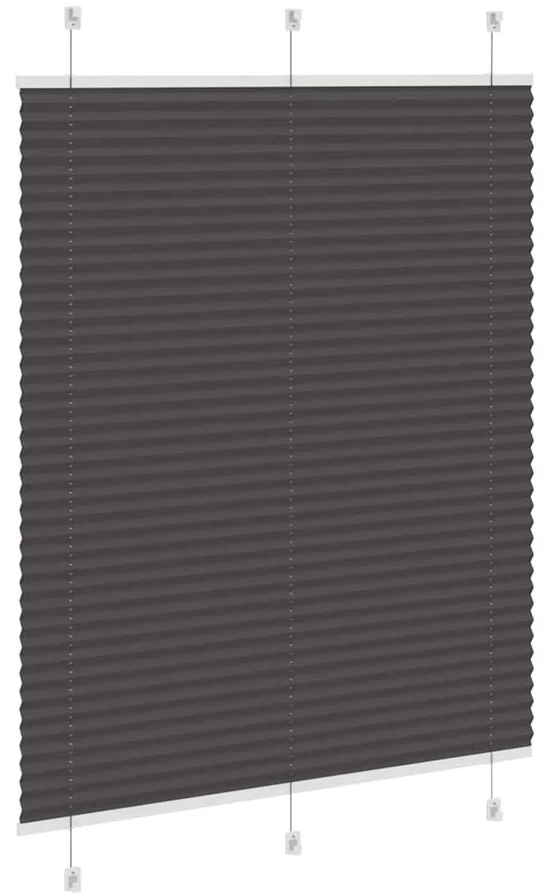 pliszírozott redőny fekete 105x150 cm szövetszélesség 104,4 cm