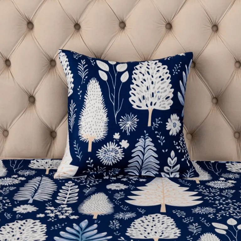 Mikroszálas párnahuzat INDIGO BLOOM 45x45 cm, kék