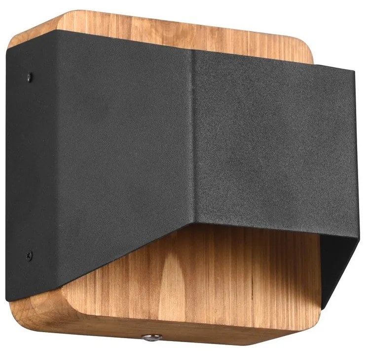 Matt fekete LED dimmelhető fali lámpa Arino – Trio