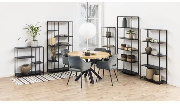 SETH fekete könyvespolc