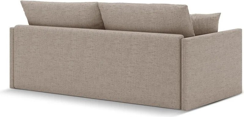 Világosbarna zsenília kinyitható kanapé 209 cm Shannon – Cosmopolitan Design