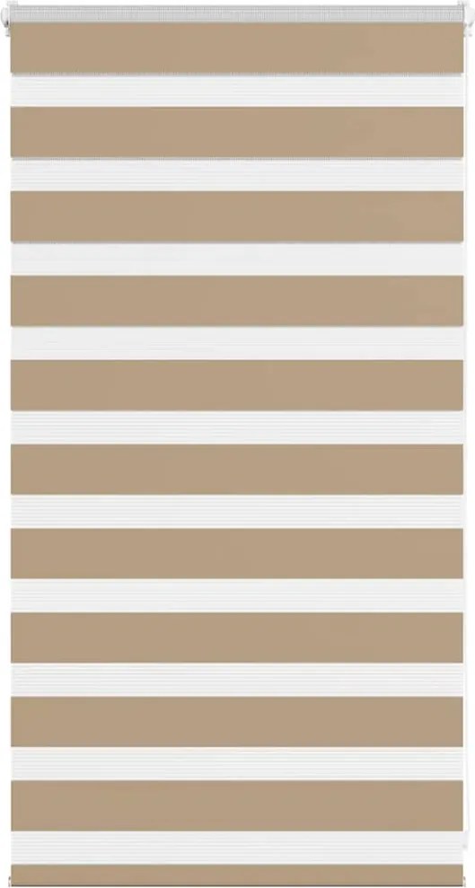 vidaXL zebrafüggönnyel homokbarna szövetszélesség 85,9 cm poliészter