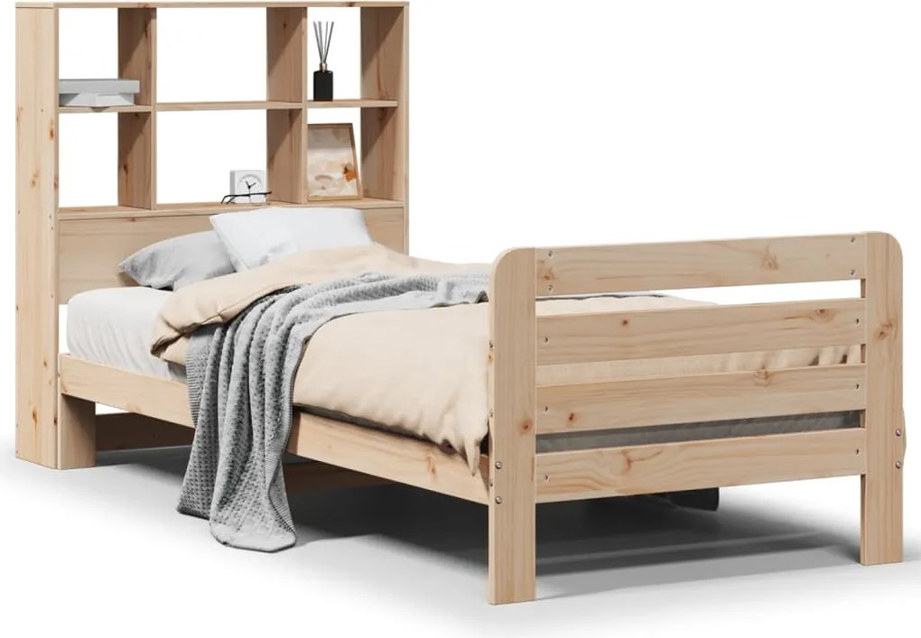 vidaXL tömör fenyőfa ágy matrac nélkül 90 x 200 cm