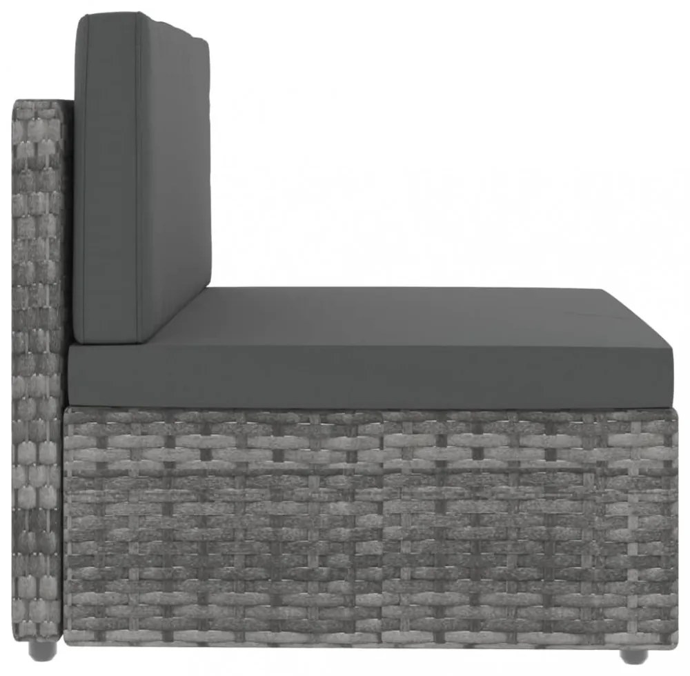 6 részes szürke polyrattan kerti ülőgarnitúra