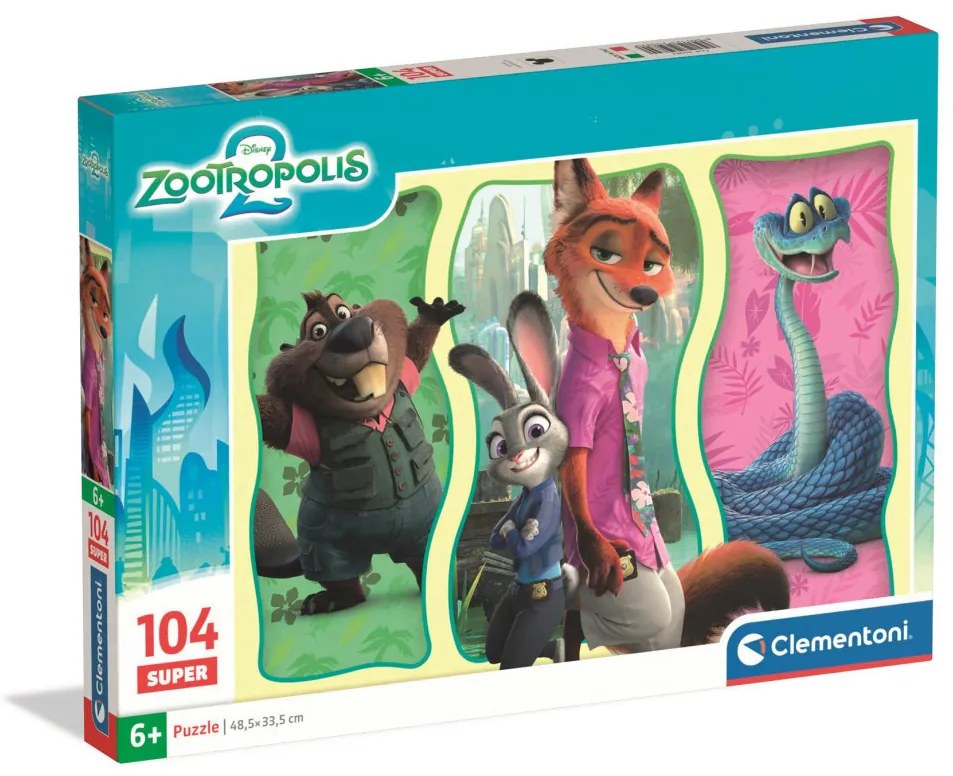 Zootropolis City Challenge 104 db-os Super puzzle Clementoni