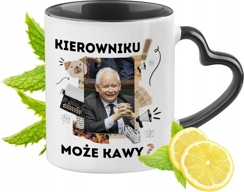 Jaroslaw Kaczynski Pis Bögre Fekete, Szív Alakú Füllel Ajándék
