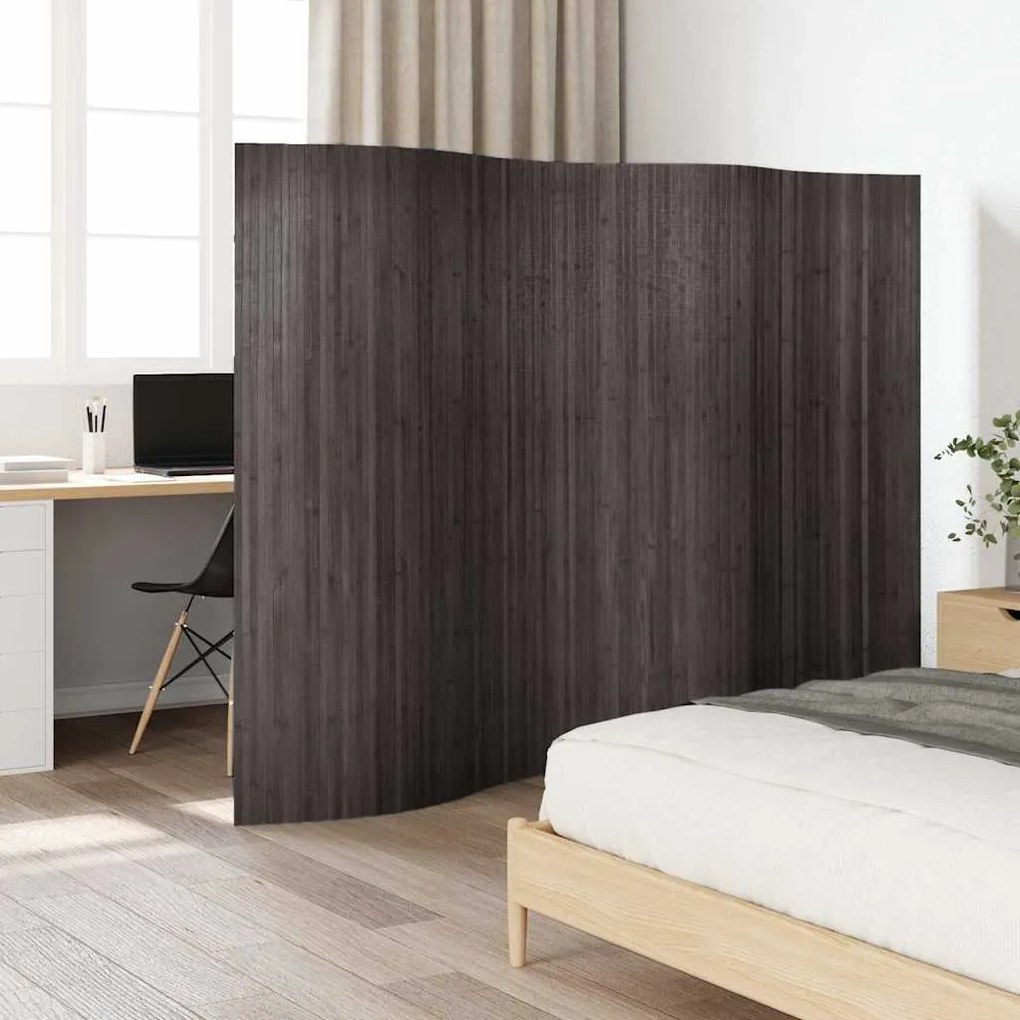 vidaXL szürke bambusz paraván szélessége 250 cm magassága 165 cm