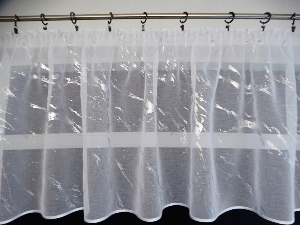 Mg függöny Karnis bambusz Fehér Ezüst márvány 280x70cm