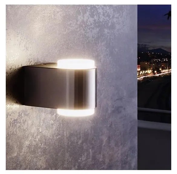 Eglo 95079 - Kültéri fali lámpa BRIONES 2xLED/3W/230V IP44