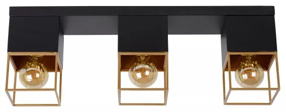 Lucide 21120/03/30 - Mennyezeti lámpa RIXT 3xE27/40W/230V fekete