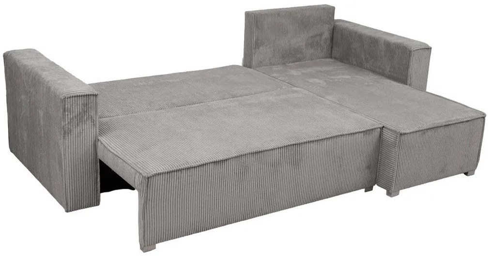 Világosszürke sarokkanapé SMART COSARO, kétoldalas + 2 párna AJÁNDÉK