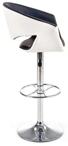 Bárszék 115x60 cm fehér/fekete/króm