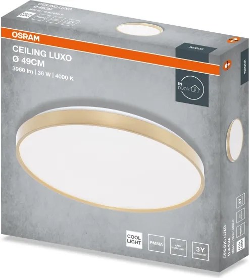 Osram - LED mennyezeti lámpatest CEILING LUXO LED/36W/230V Ø 49 cm arany