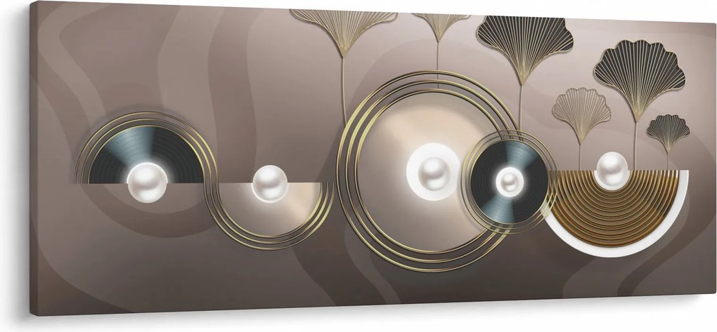 Kép - Aranybarna absztrakció (120x50 cm)