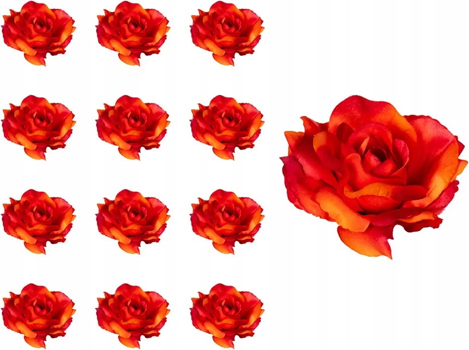 Rózsafej Sonia narancssárga 12 db-os művirág nád