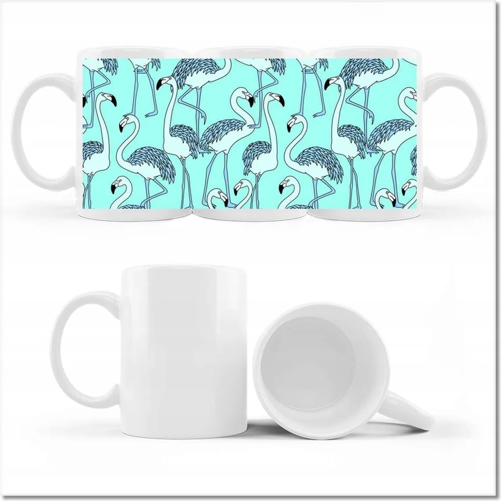 Flamini Flamingo fényképes bögre Türkiz