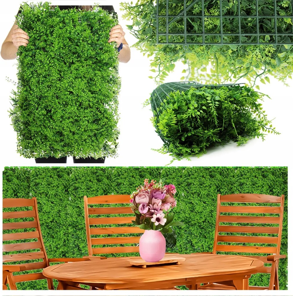 Mesterséges Sövény Borostyán Zöld Fal Erkély Árnyékoló háló Fedél