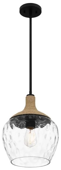 Quoizel QZ-ROYER-1P-MBK - Csillár rúdon ROYER 1xE27/60W/230V átm. 30,2 cm