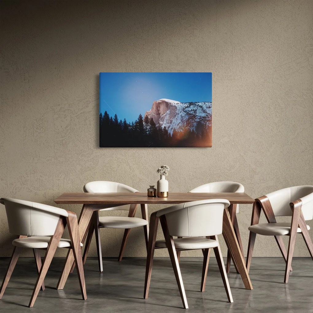 Kép - Éjszakai hegycsúcs (90x60 cm)