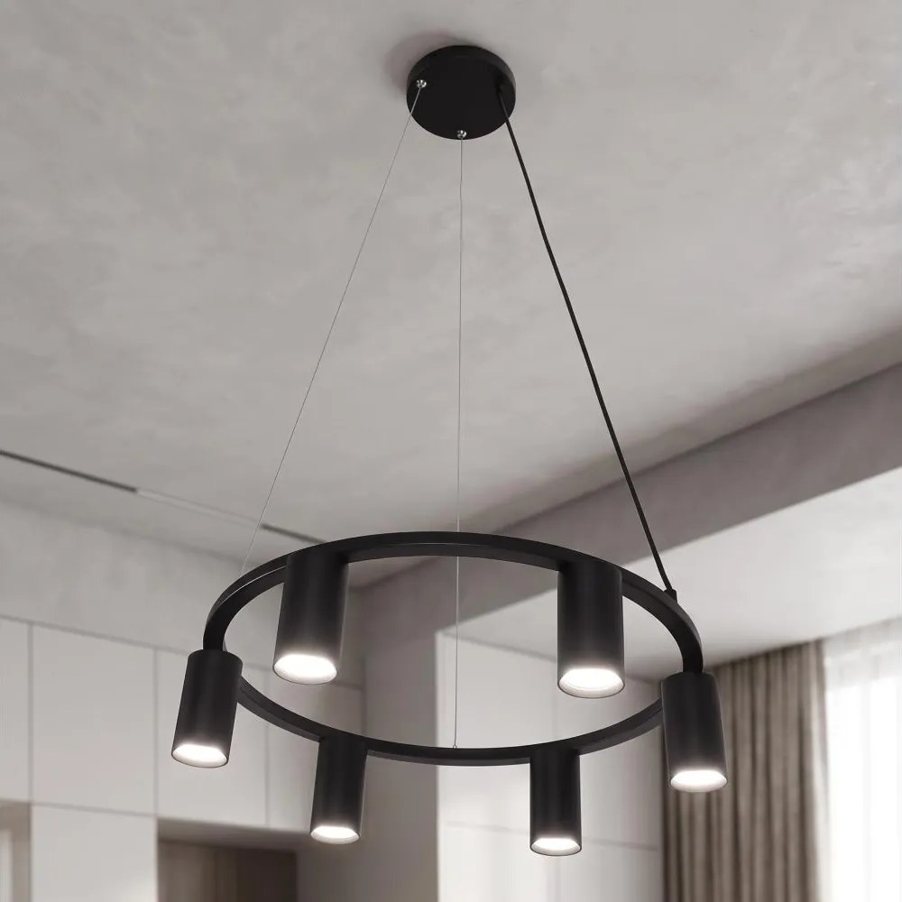 BRILAGI - Kábeles függeszték SELE 6xGU10/30W/230V fekete