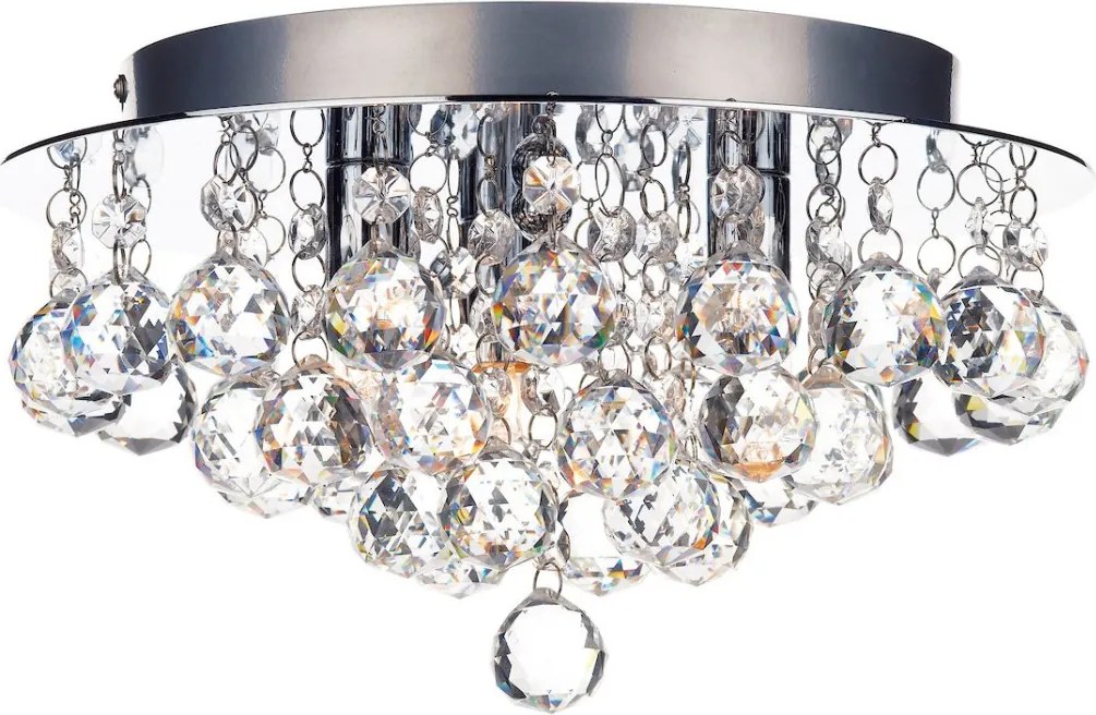 DAR LIGHTING PLU5250 PLUTO Kristály Mennyezeti Lámpa Csiszolt Króm G9 IP20
