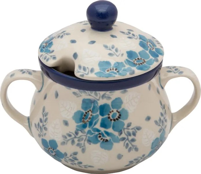 Cukortartó 200 ml Művészeti kerámia Bolesławiec dek 2495 Virágok Starzyk