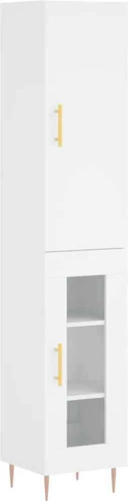 vidaXL fehér szerelt fa magasszekrény 34,5x34x180 cm