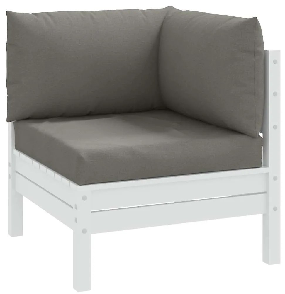 3 db melange sötétszürke szövet raklappárna