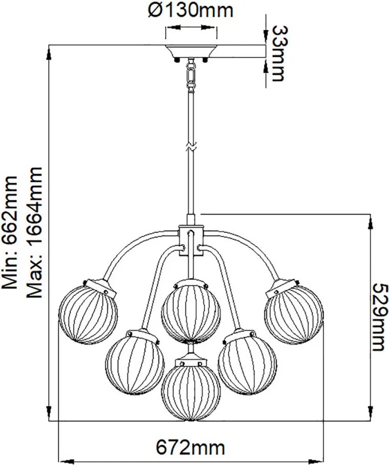 Elstead Lighting COSMOS DL-COSMOS9 Függőlámpa 9x60W/E14