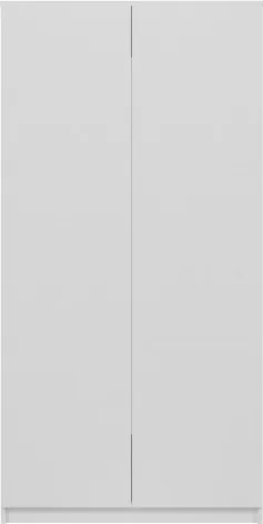 SD-90 gardróbszekrény akasztós és polcos résszel, fehér
